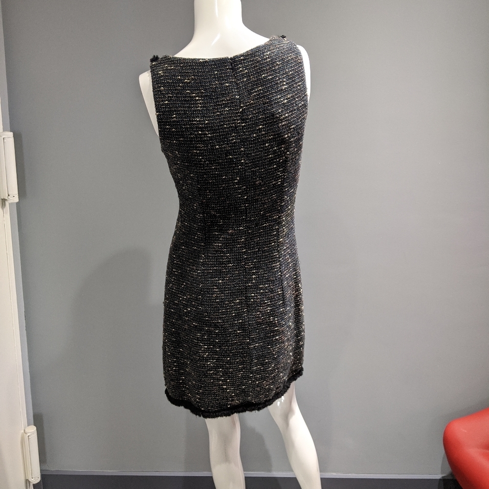 Grey Shift Boucle Dress